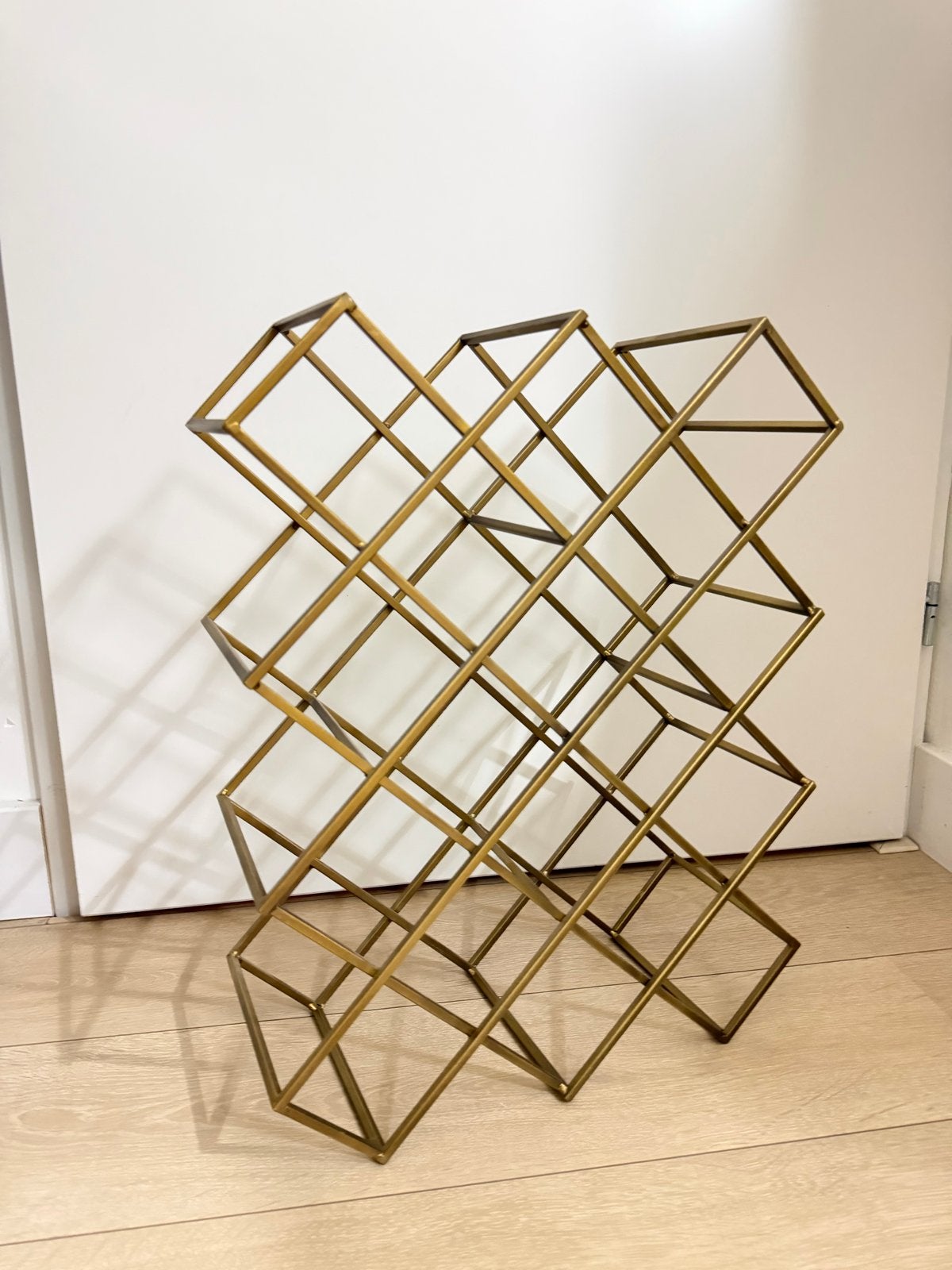 Gouden Wijnrek 65x45cm - Modern en Stijlvol, 50 – 75, Gebruikt, 15 tot 25 flessen, Ophalen of Verzenden