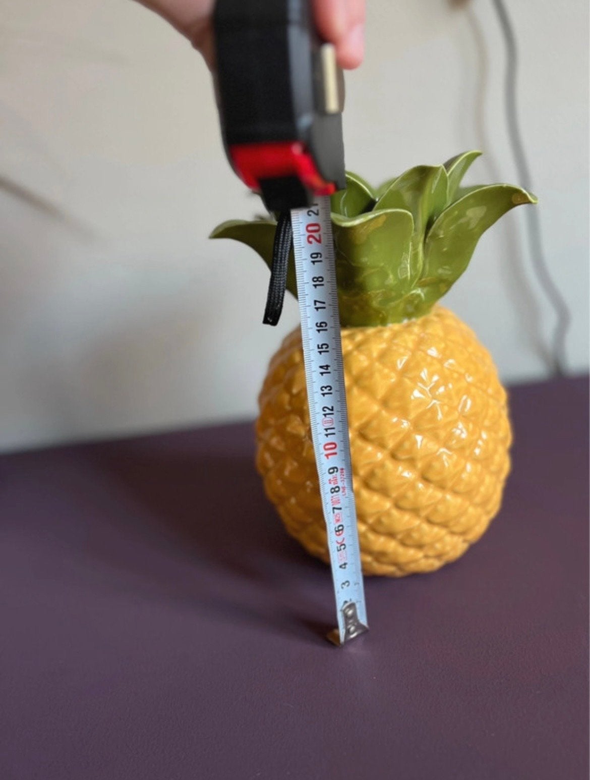 Ananas vaas Sissyboy - Zo goed als nieuw, Ophalen, Geel, Aardewerk of Porselein, Zo goed als nieuw