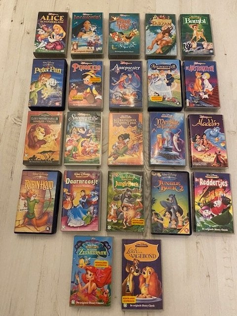Disney classics videobanden, 22 stuks, prijs is per stuk, Cd's en Dvd's, VHS | Film, Alle leeftijden, Kinderfilm, Ophalen of Verzenden