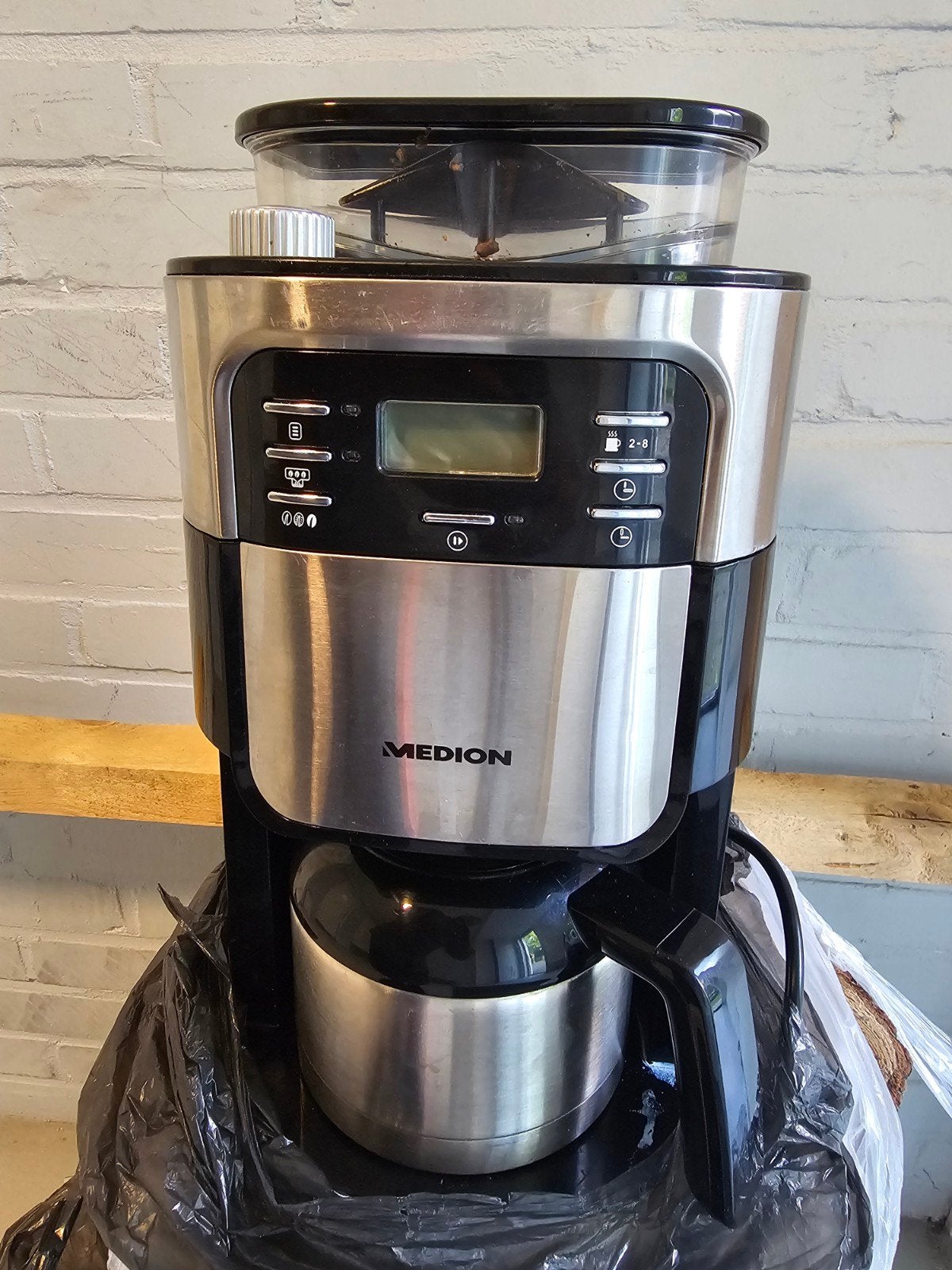 Medion Koffiezetapparaat met Bonenmaler, Gebruikt, 10 kopjes of meer, Koffiemachine, Koffiebonen