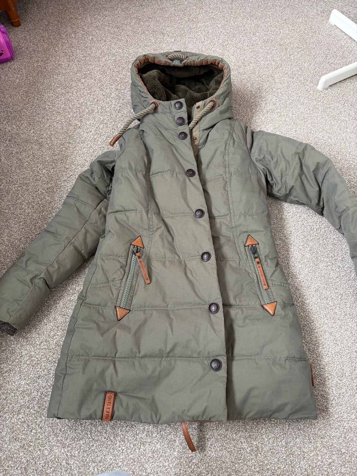 Winterjas Naketano maat S, als nieuw!, Kleding | Dames, Jassen | Winter, Ophalen of Verzenden, Zo goed als nieuw, Zwart