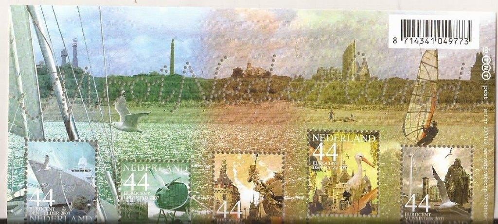 Postzegelvel Mooi Nederland combi Den Helder Lelystad Hoorn, Ophalen of Verzenden, Na 1940, Postfris