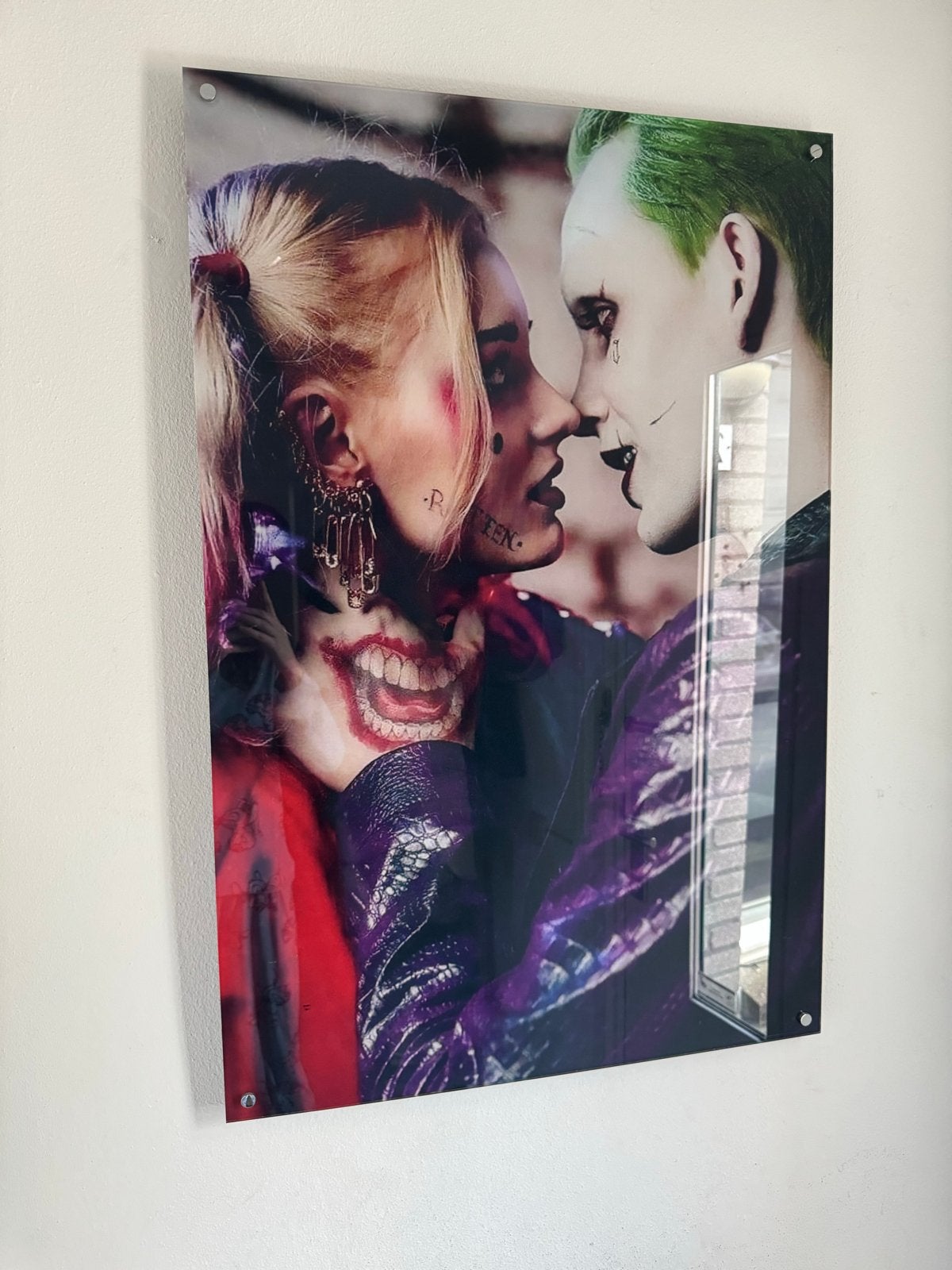 Harley Quinn en Joker plexiglas, Ophalen, 75 cm of meer, 50 tot 75 cm, Print