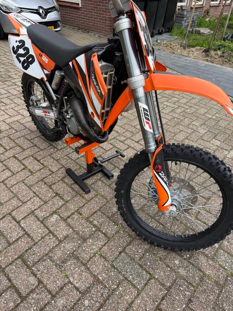 Mx 50 KTM 125cc frame (2004) met Derbi 50cc motor, Motoren, Motoren | KTM, Particulier, Crossmotor, Gebruikt, Ophalen