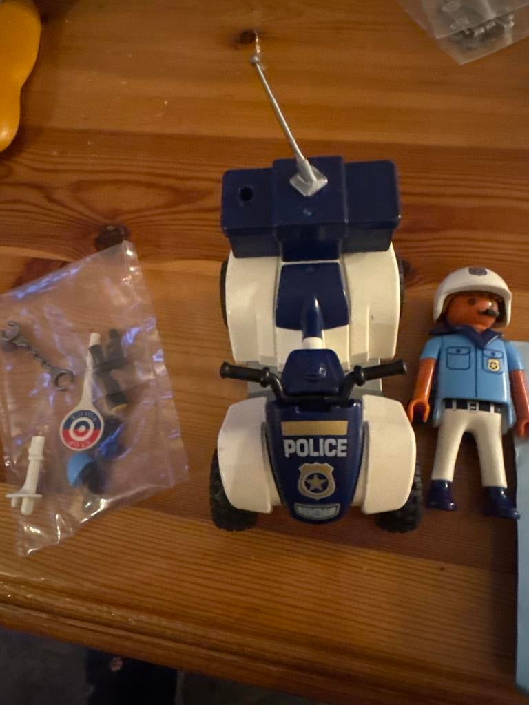 Playmobil 3655 Politie Quad met Agent en Accessoires, Ophalen of Verzenden, Zo goed als nieuw, Complete set