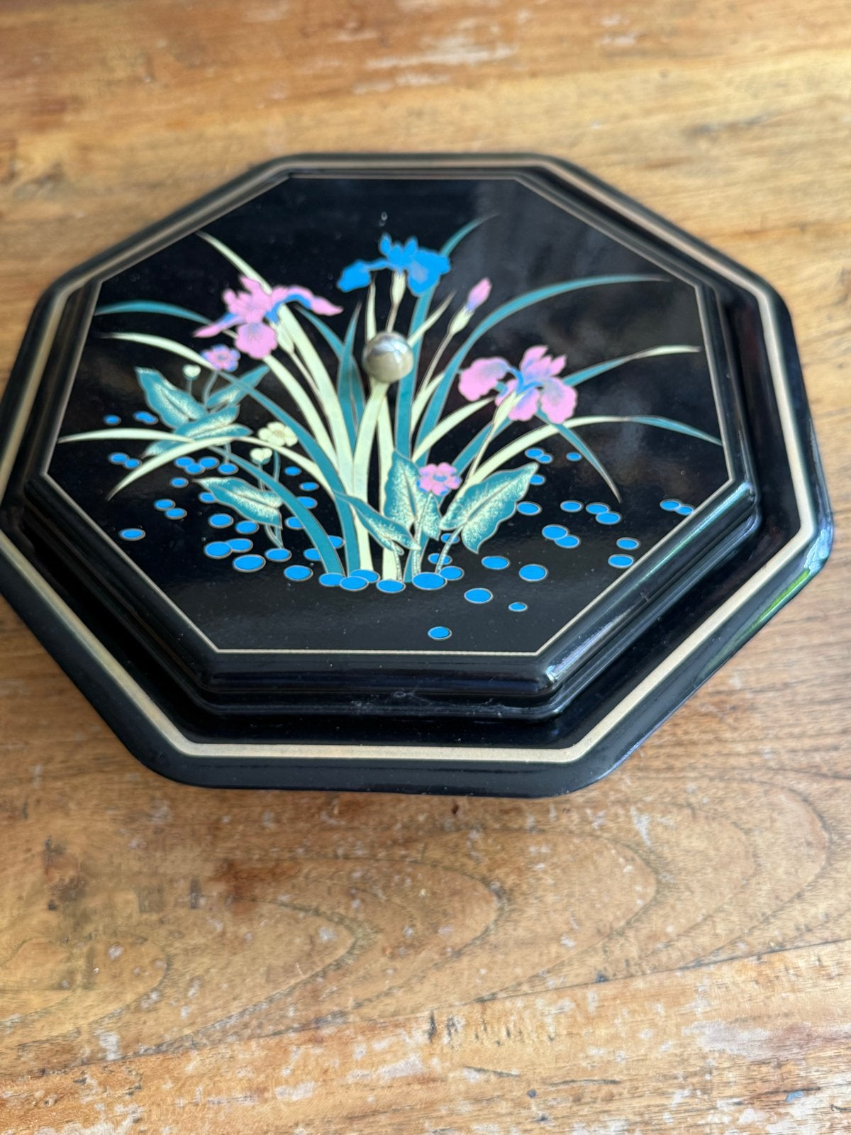 Draaibare schaal op voetje met bloemmotief, Ophalen of Verzenden, Rond, Glas