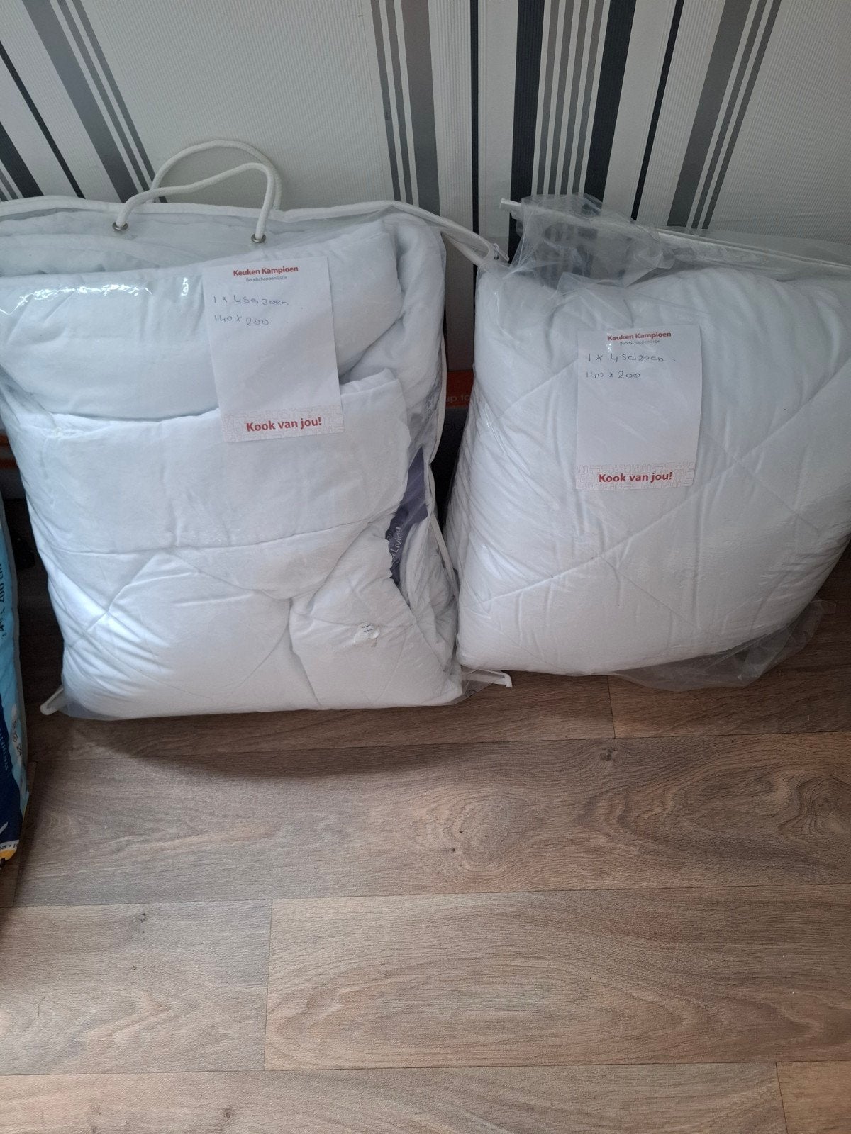 2x vierseizoenen dek bedden 140x200, Ophalen, Eenpersoons, Kussen