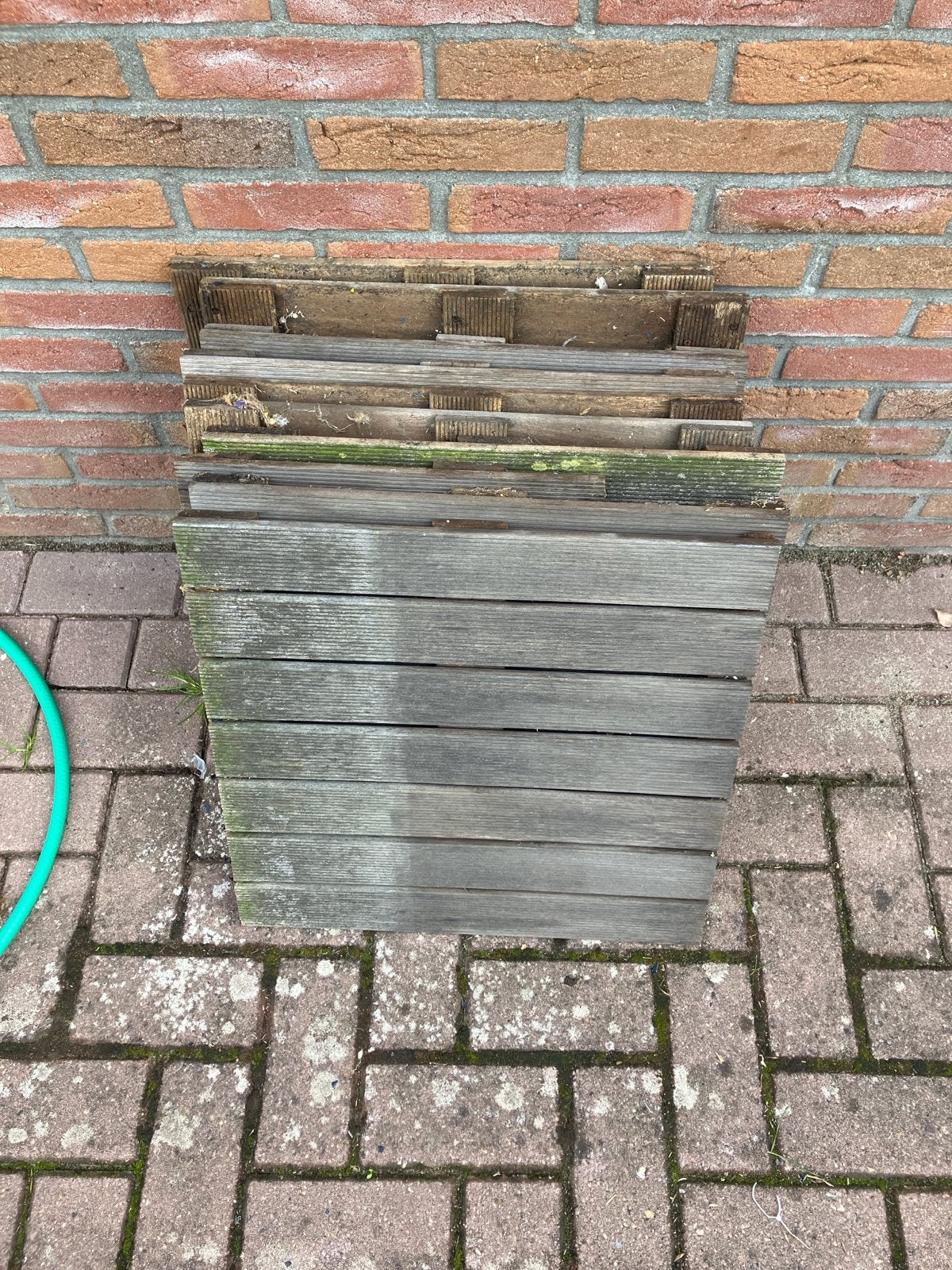 Gratis: Gebruikte houten vlonderplanken, Ophalen, Gebruikt, Hout