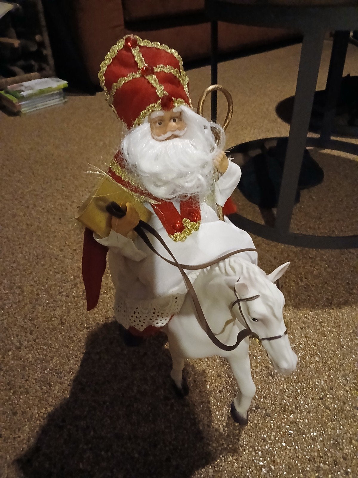 prachtige Sinterklaas op paard Ozo snel. zgan. 45 cm hoog, Ophalen of Verzenden, Zo goed als nieuw