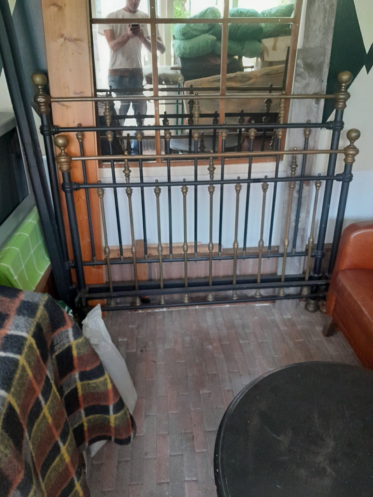 Antiek jaren '30 bedframe met spiraal, Ophalen of Verzenden