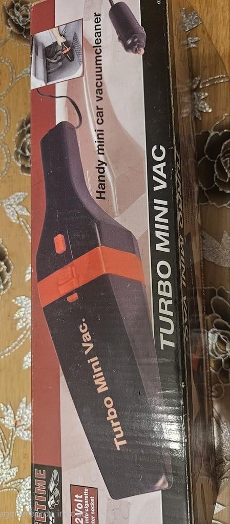 Handige Turbo Mini Vac 12V auto stofzuiger, Ophalen, Zo goed als nieuw