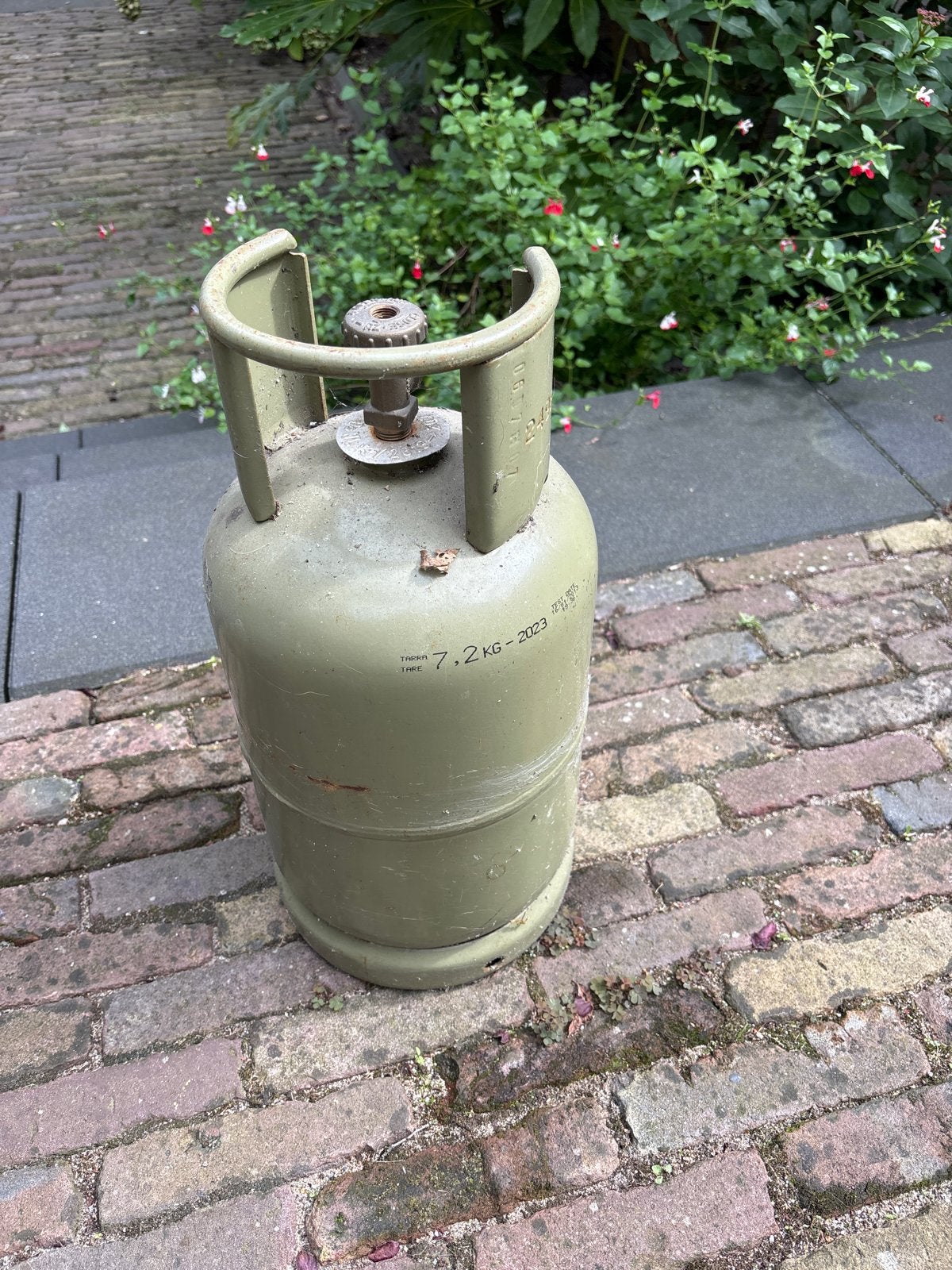 Gasfles 7,2 kg, Ophalen