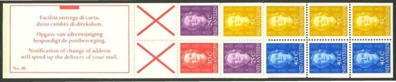 Nederlandse Antillen Postzegelboekje 4B rechts postfris 1979, Postzegels en Munten, Postzegels | Nederlandse Antillen en Aruba