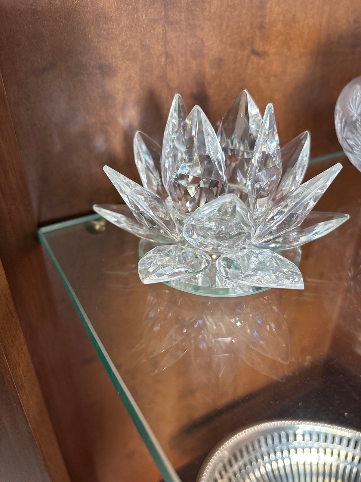 Swarovski Lotusbloem Kristal Figuur, Ophalen, Zo goed als nieuw, Figuurtje