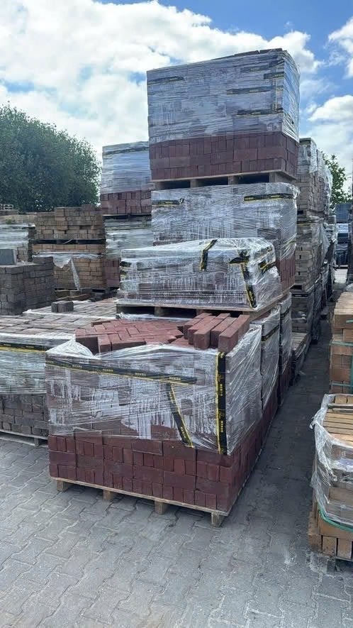 Strakke gebruikte gebakken dikformaten rood bruin, Keramiek, Klinkers, Ophalen of Verzenden, Zo goed als nieuw