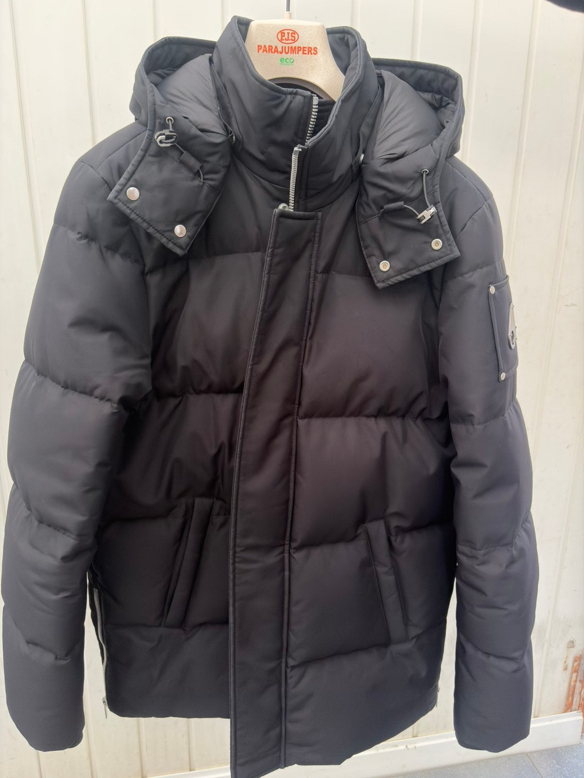 MOOSE KNUCKLES JAS CLOUD 3Q ZWART, Kleding | Heren, Ophalen, Zo goed als nieuw, Maat 48/50 (M), Zwart