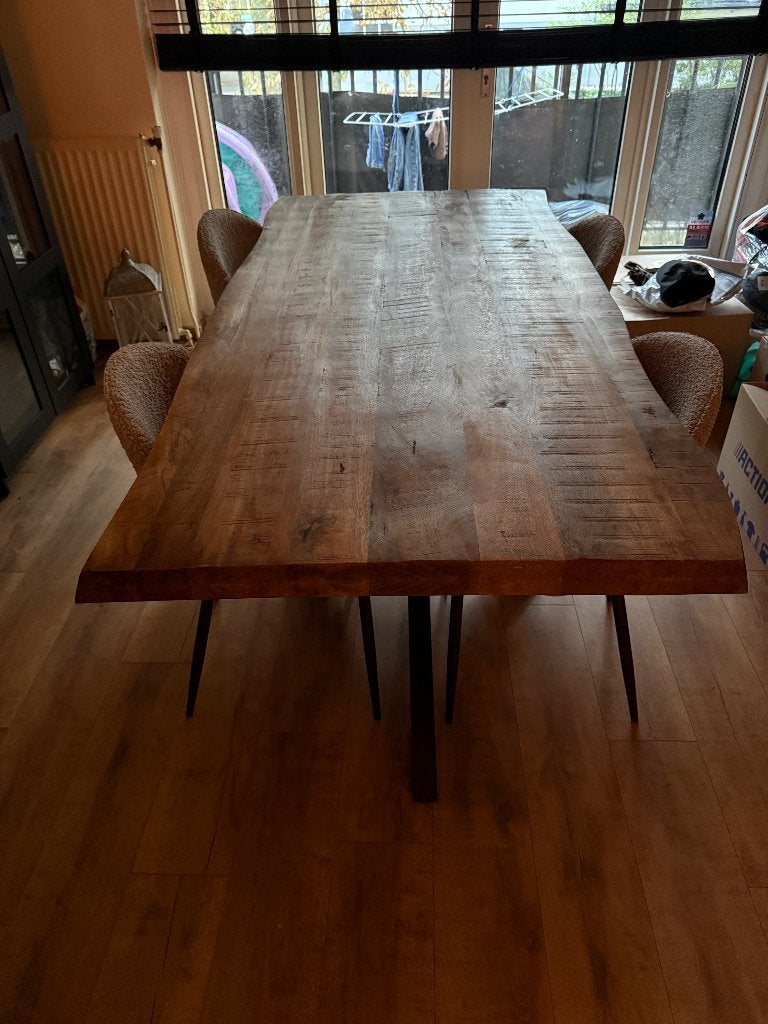 Eettafel boomstam, Ophalen, Gebruikt, 50 tot 100 cm, 150 tot 200 cm