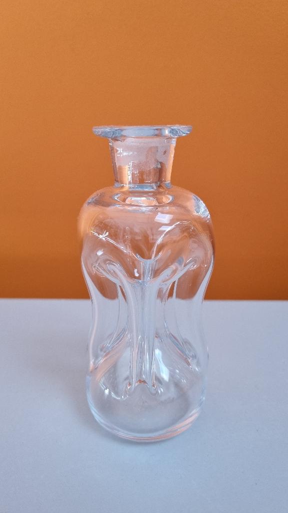 vintage miniatuur glazen Holmegaard Kluk Kluk flesje, Ophalen of Verzenden