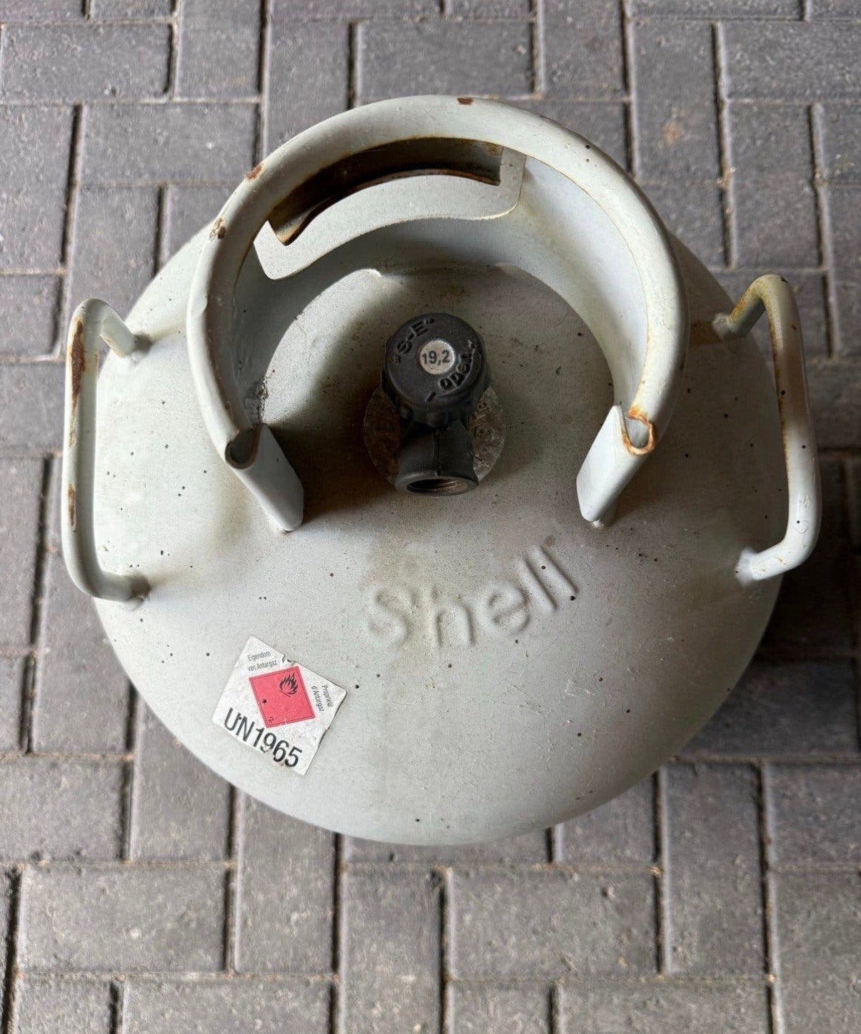 Volle Shell gasfles 19.2 KG - Keuringsdatum 2028, Ophalen, Gebruikt