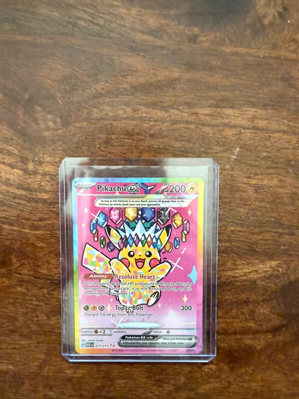 Pikachu EX 277/217, Hobby en Vrije tijd, Ophalen of Verzenden, Zo goed als nieuw