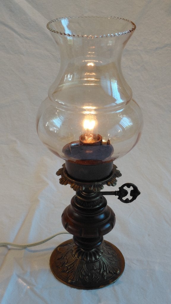 Vintage tafellamp olielamp, Overige merken, Vintage, Olielamp, E14 (klein)