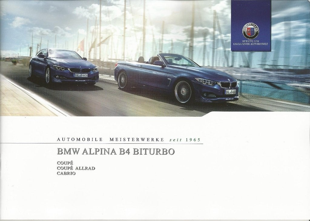 BMW/Alpine 4 serie incl cabriolet folders, Ophalen of Verzenden, Zo goed als nieuw, BMW