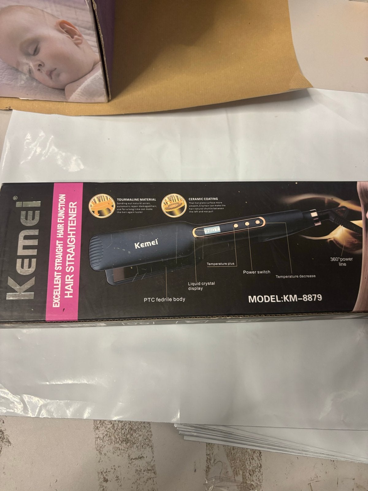 Kemei KM-8879 Stijltang - Nieuw, Witgoed en Apparatuur, Kemei, Nieuw, Haarverzorging, Ophalen of Verzenden