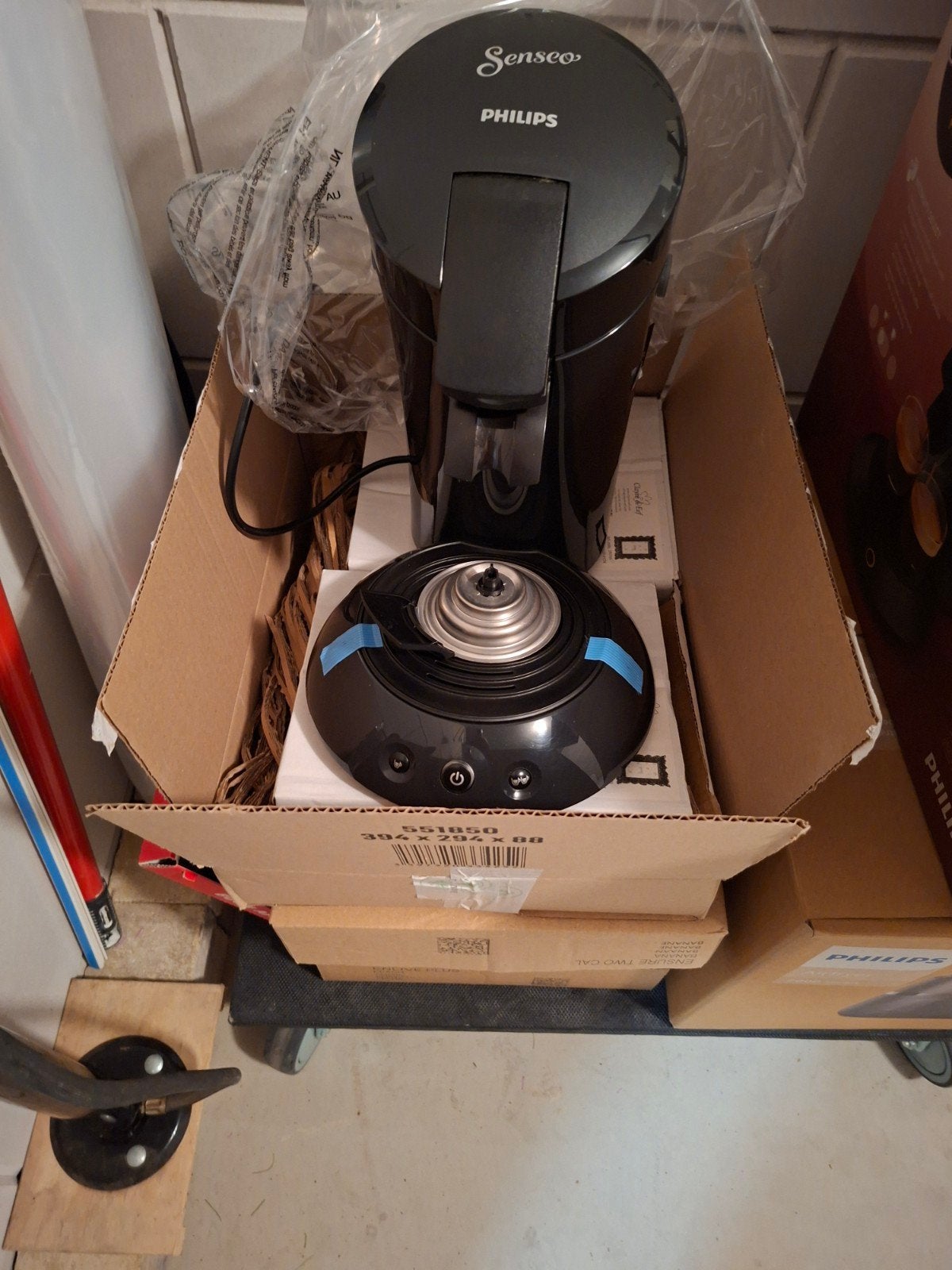 Philips zwarte senseo.., Ophalen, Zo goed als nieuw, Koffiemachine