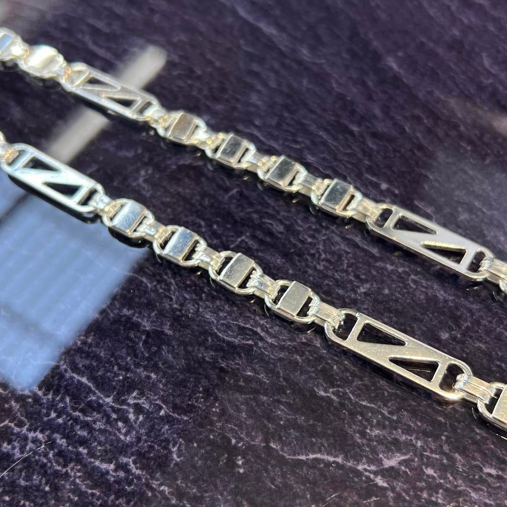 Zilveren ketting 925 silver magnum schakel Kingsley, Ophalen of Verzenden, Nieuw, Goud