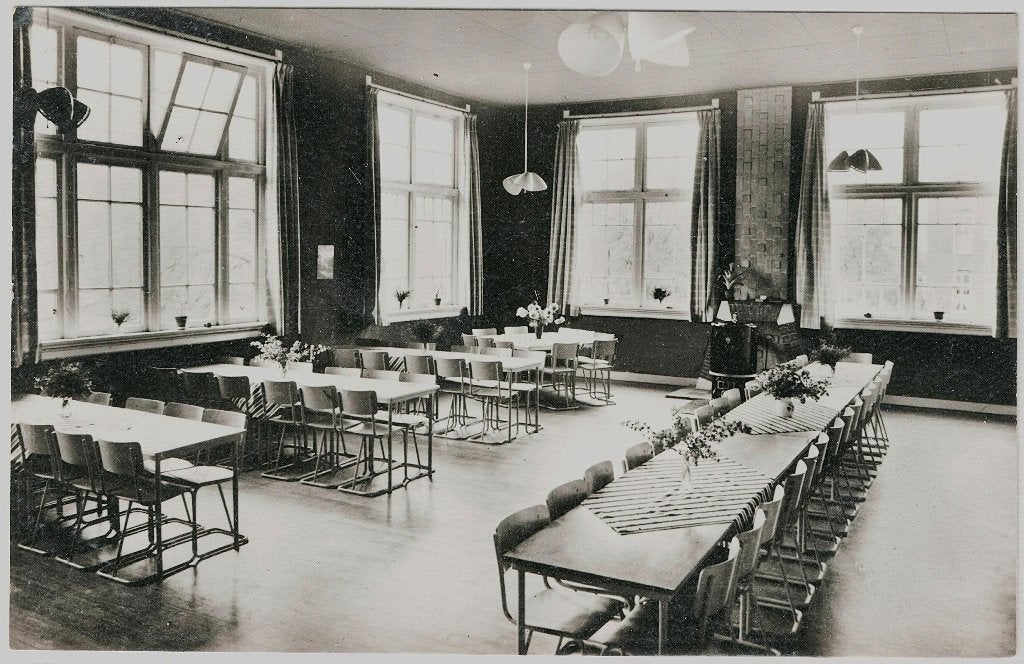 Terborg Gld, Eetzaal Jeugdherberg St. Joris, gelopen 1958, Verzenden, 1940 tot 1960, Gelopen, Gelderland