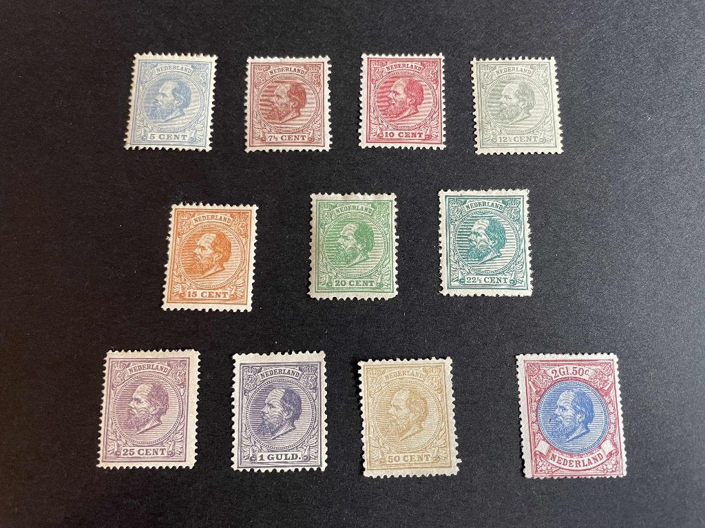 postzegels Nederland NVPH 19 t/m 29 ongebruikt 1872, Verzenden, T/m 1940, Postfris