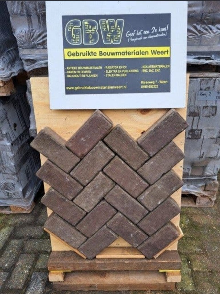 gebakken klinkers dikformaat 110m², bestrating, klinker, Tuin en Terras, Ophalen, Gebruikt, 10 m² of meer, Klinkers