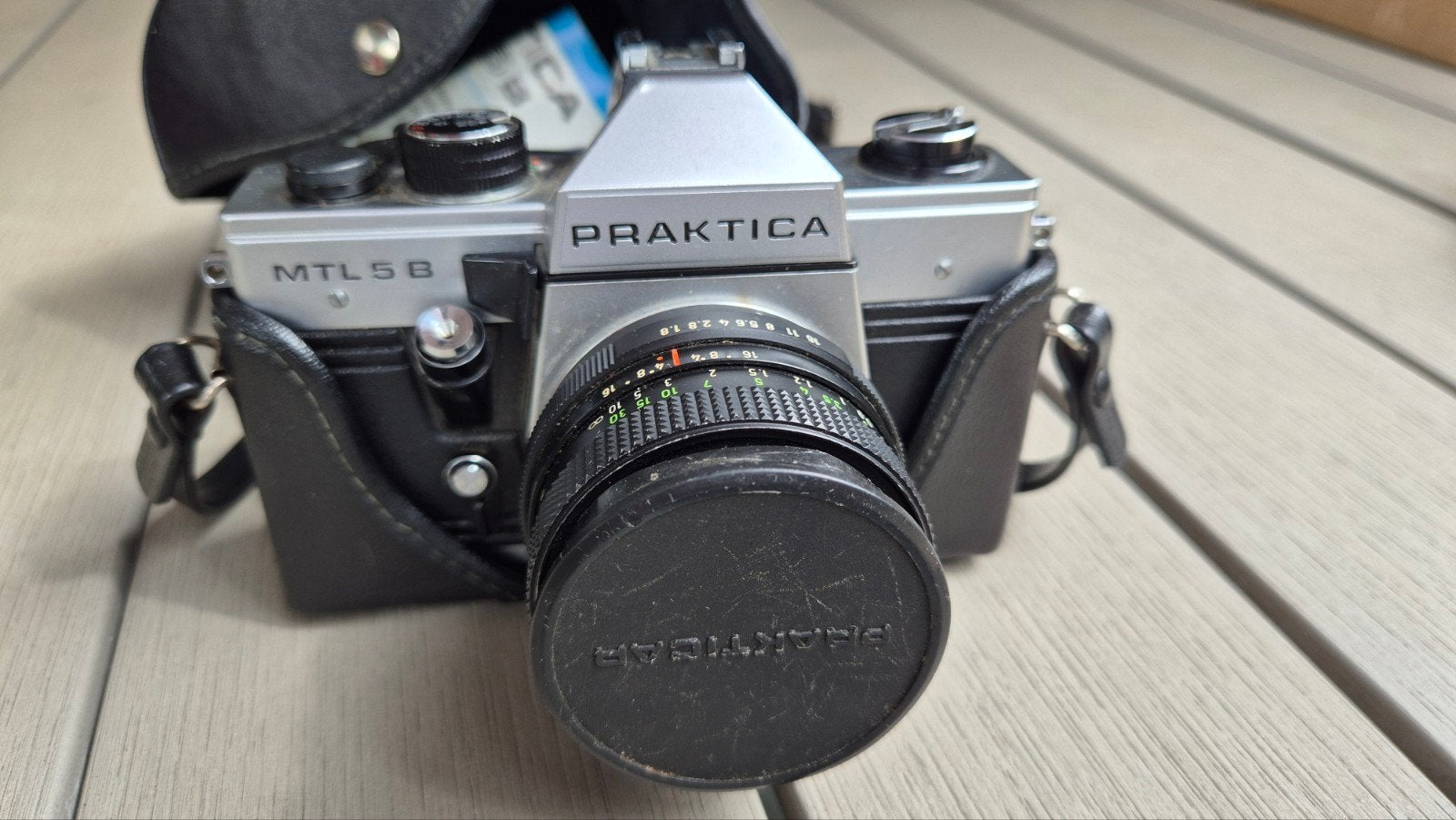 Praktica MTL 5B Spiegelreflexcamera met lens, Audio, Tv en Foto, Fotocamera's Analoog, Ophalen, Gebruikt, Spiegelreflex, Overige Merken