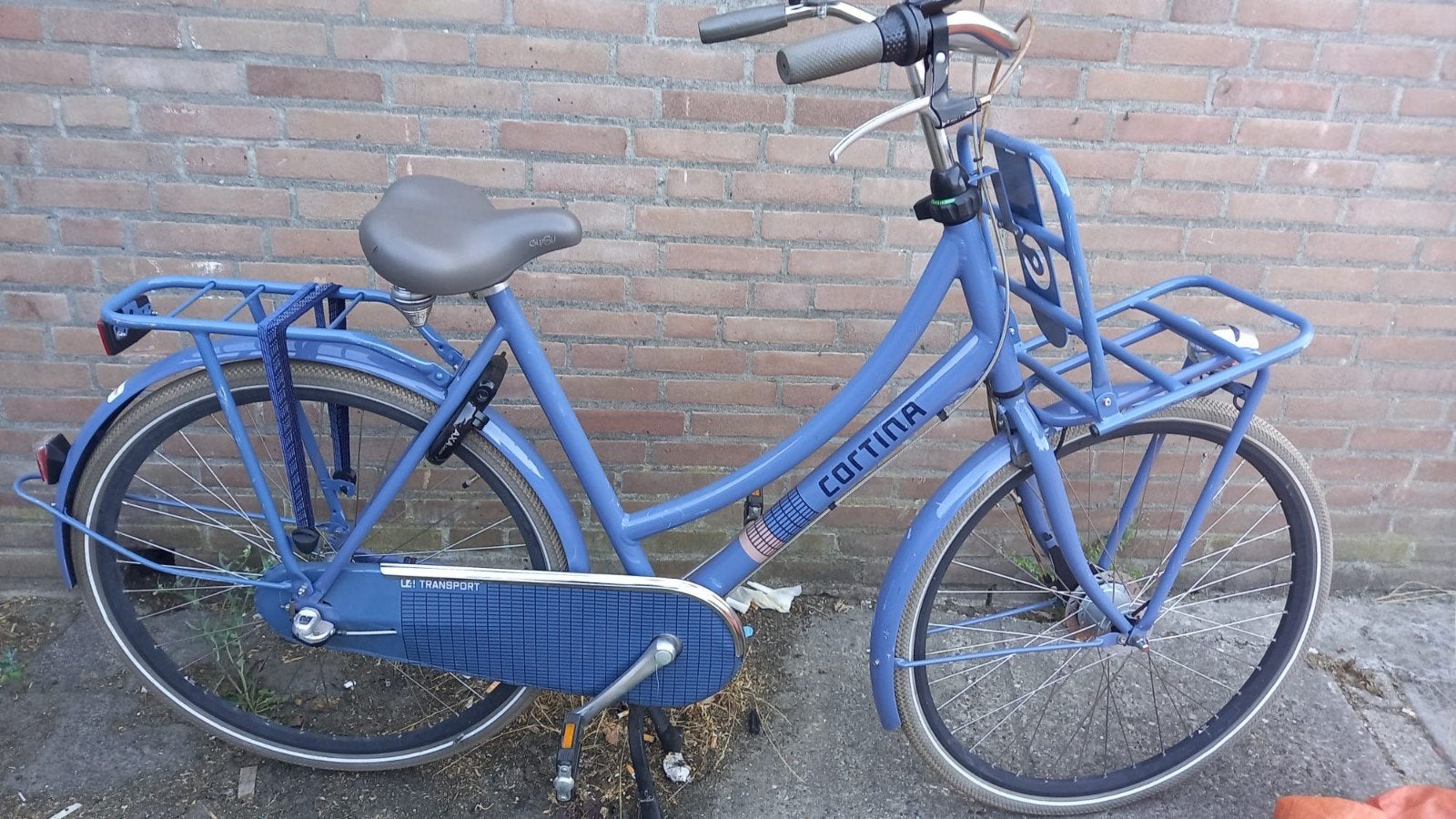 Cortina Transportfiets Dames - Blauw, Gebruikt, Velgrem, Versnellingen, 50 tot 53 cm