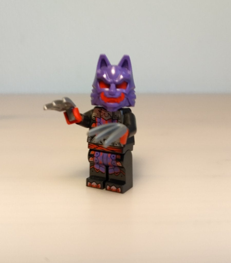 Lego Ninjago minifiguur klauwstrijder wolvenmasker, Lego, Ophalen of Verzenden, Zo goed als nieuw, Minifiguur