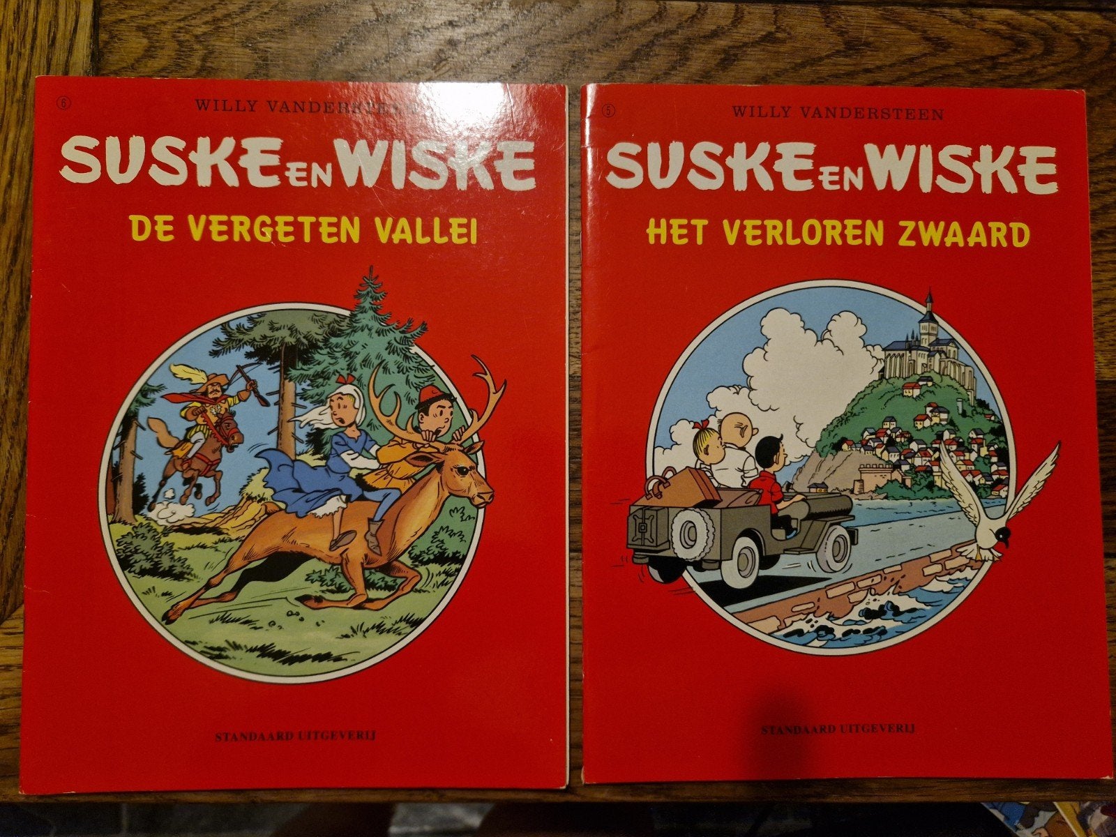 Suske en Wiske: De Vergeten Vallei & Het Verloren Zwaard, Meerdere stripboeken, Ophalen of Verzenden, Gelezen, Willy Vandersteen