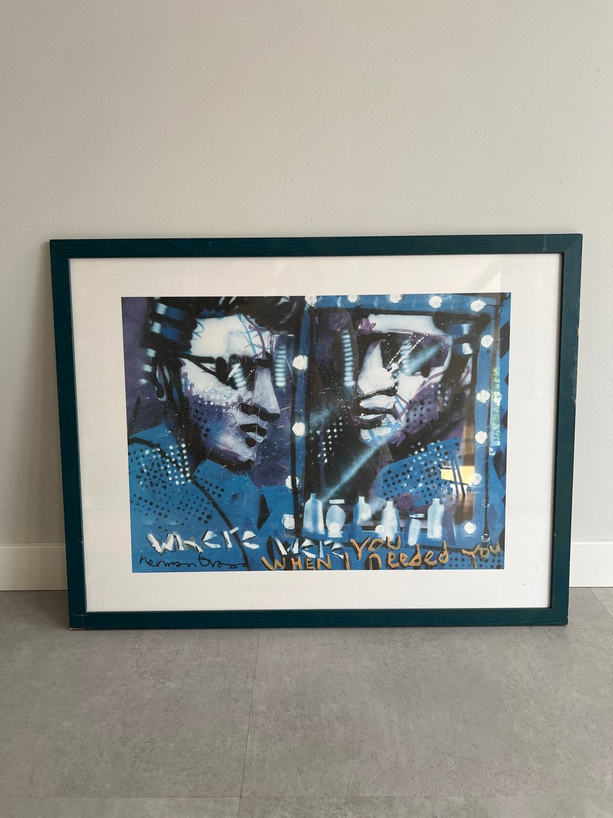 Herman Brood - Where Were You When I Needed You, Portret of Personen, Expressionistisch, Print, Papier