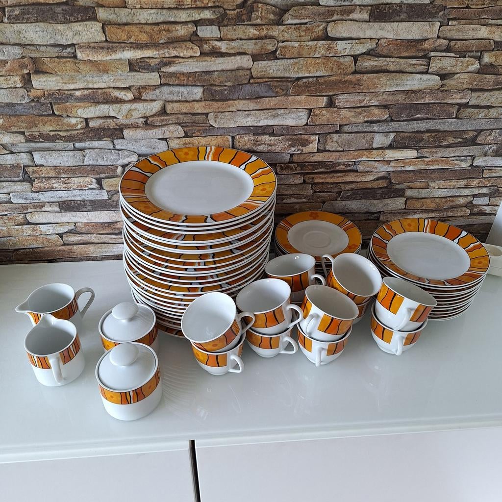 Koffieservies met borden, 64-delig, Huis en Inrichting, Keuken | Servies, Ophalen of Verzenden