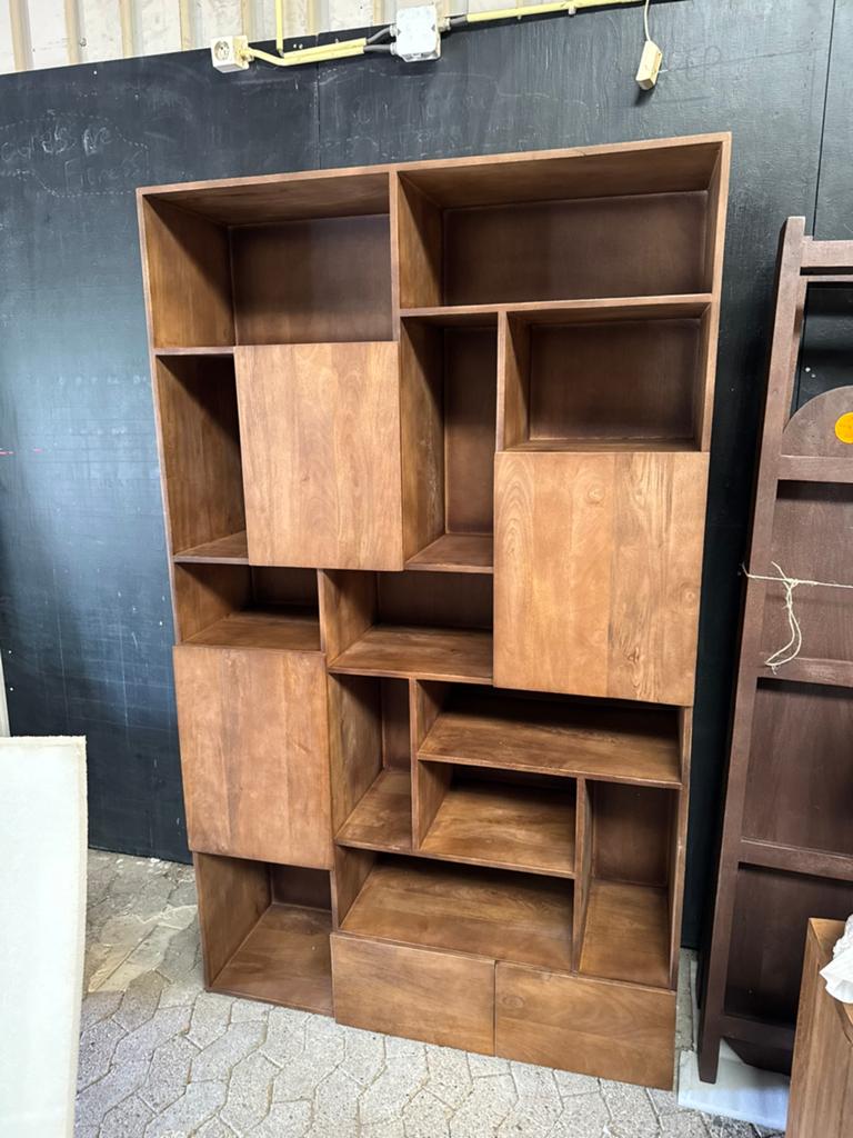 Wandkast mangohout 120x40x200 cm, Huis en Inrichting, Kasten | Wandmeubels, Ophalen, Overige materialen, Met deur(en), 200 cm of meer