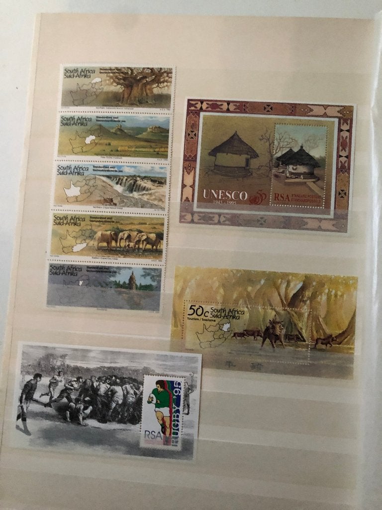 postzegelalbum zwart met zegels, Verzenden, Gestempeld, Vliegtuigen