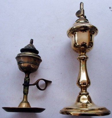 Messing olielampen, Ophalen of Verzenden, Koper