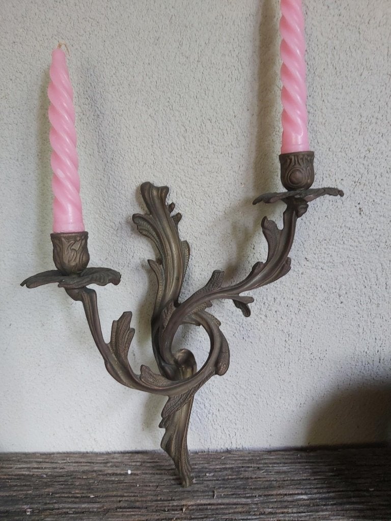 Prachtige oude wand kandelaar / wand lamp rococo stijl, Ophalen of Verzenden