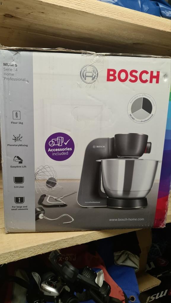 Bosch MUM5 HomeProfessional Keukenmachine - Nieuw in doos, 3 tot 4 liter, Ophalen, Nieuw, 3 snelheden of meer
