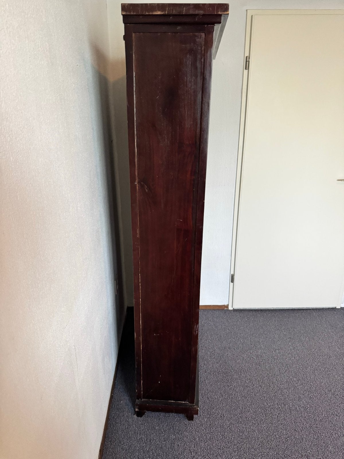 Donkerbruine Boekenkast met Lades en Planken, Huis en Inrichting, Ophalen, Gebruikt, 50 tot 100 cm, Met lade(s)