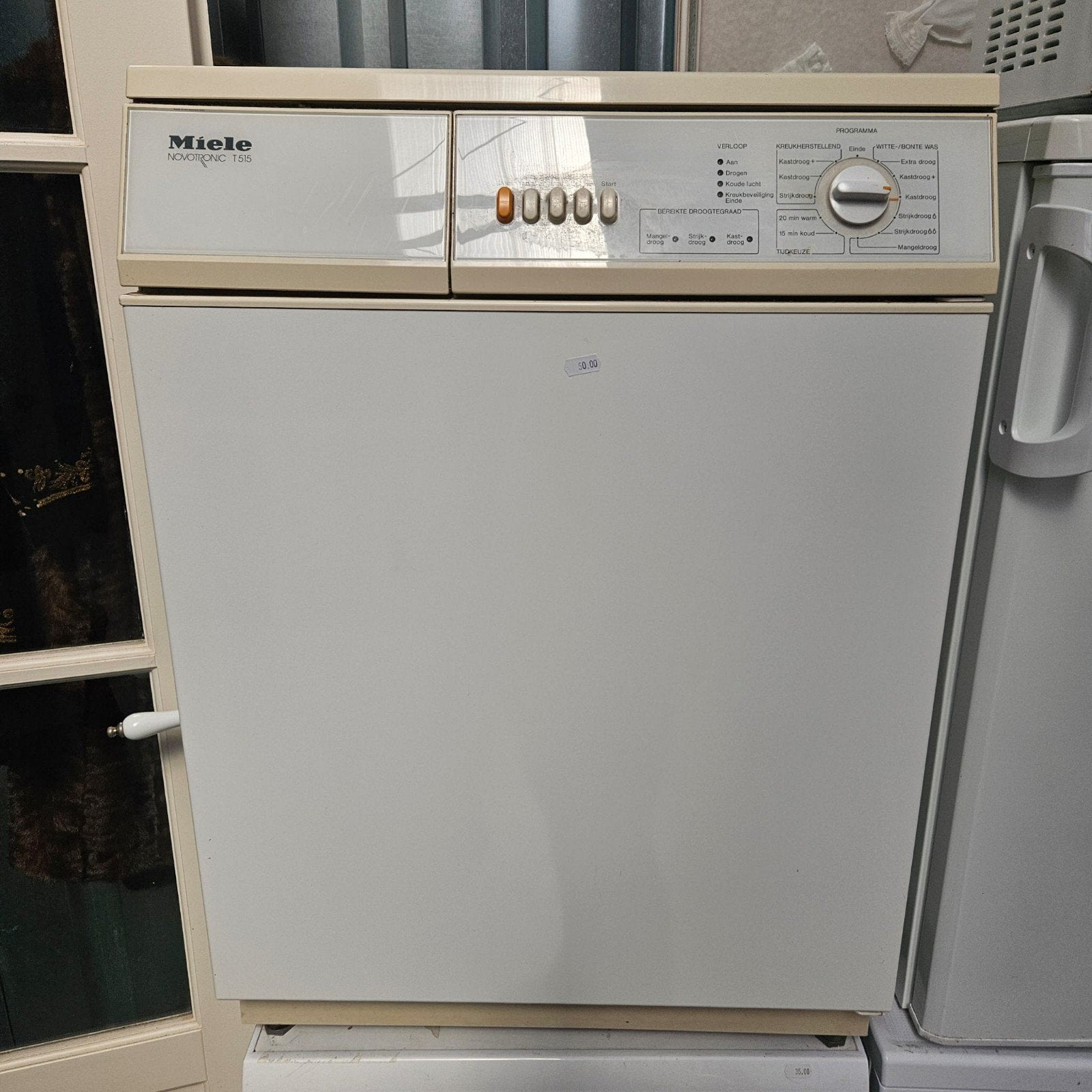 Miele Novotronic T35 Wasdroger - Betrouwbaar en Degelijk, Ophalen, 6 tot 8 kg, Gebruikt, Overige typen