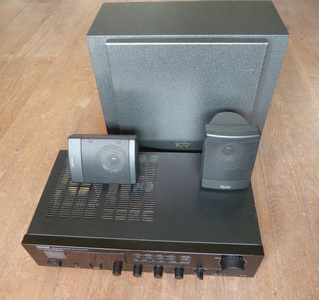 Gave/Goede DENON Receiver + MAGNAT Subwoofer/Luidspr.set, Ophalen, Zo goed als nieuw, Tuner of Radio, Denon