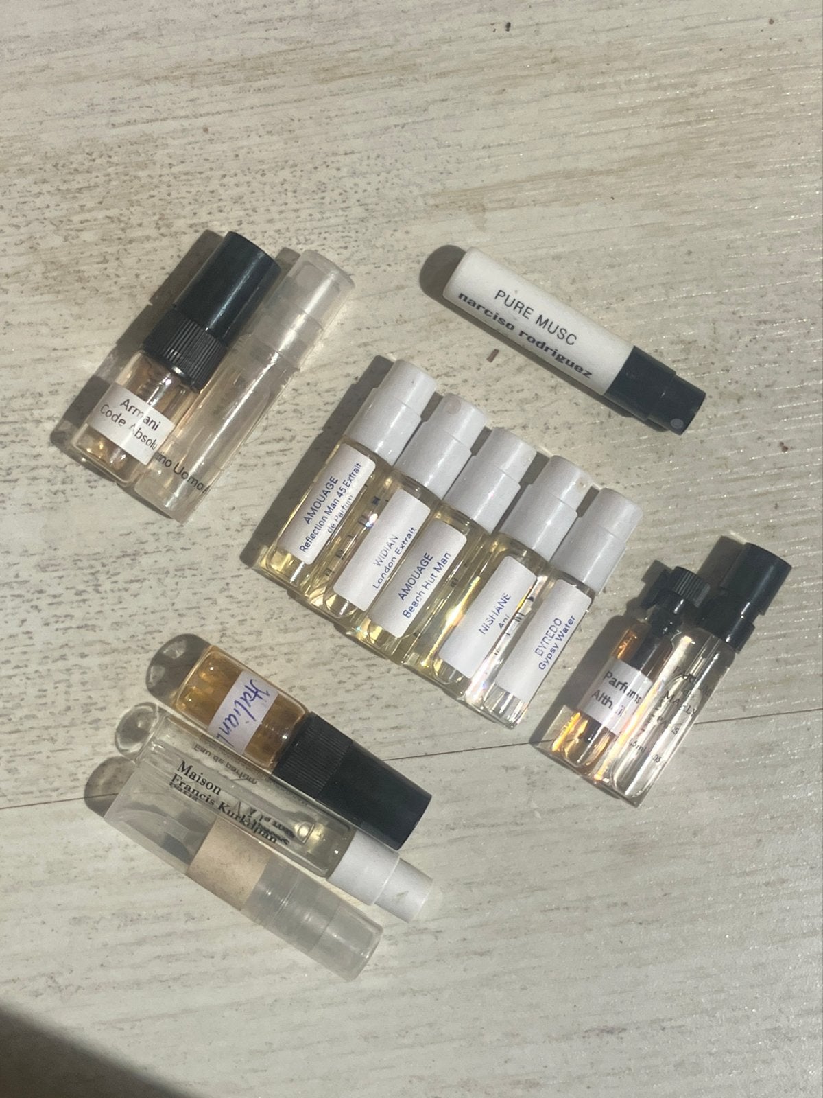 Niche parfum unisex sample set: PDM, Amouage, Byredo, Ophalen of Verzenden, Zo goed als nieuw