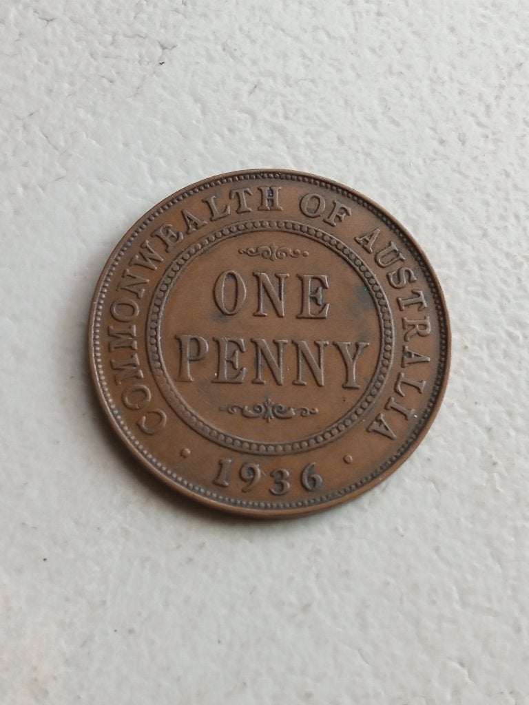 Australië 1 penny 1936., Ophalen of Verzenden, Losse munt