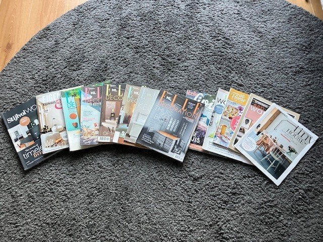 13 woonbladen VT wonen, Elle, Stijlvol wonen, Ariadne Living, Boeken, Tijdschriften en Kranten, Ophalen of Verzenden, Zo goed als nieuw