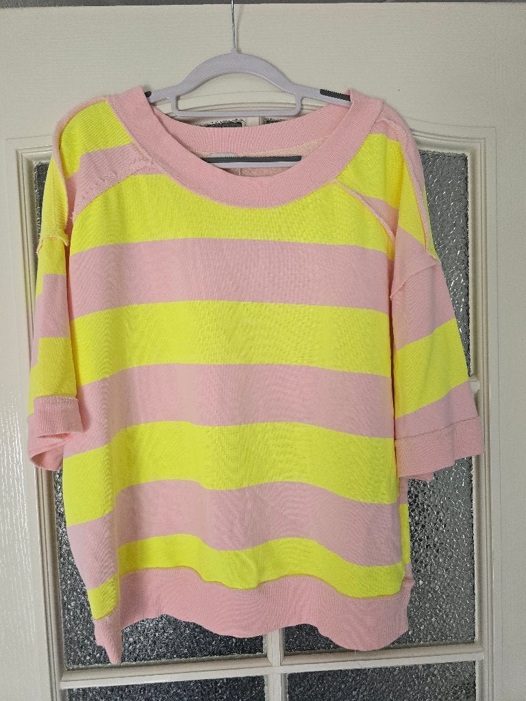 Shirt roze neon geel 40 42 44 46 nieuw, Maat 42/44 (L), Nieuw, Ophalen of Verzenden, Korte mouw